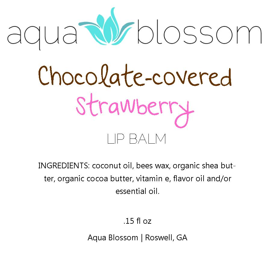 Chocolate Covered Strawberry, Valentine Lip Balm, All Natural